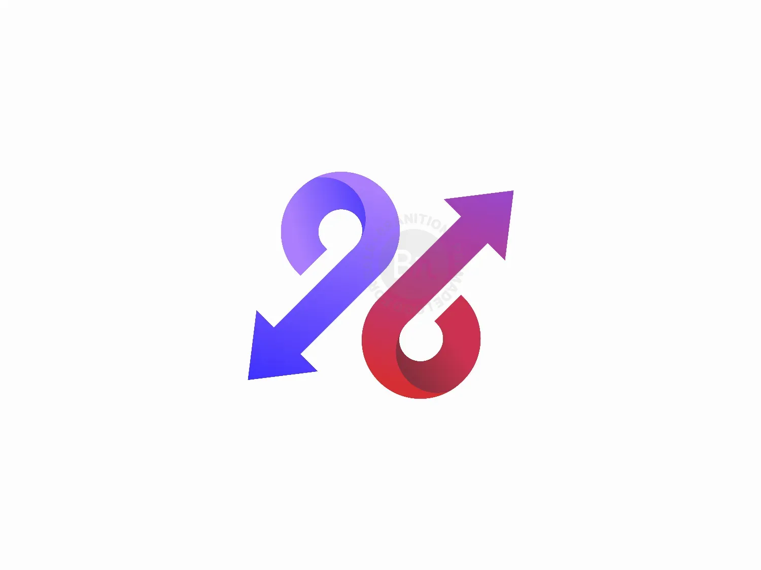 Gradient Exchange Arrow Logo Design