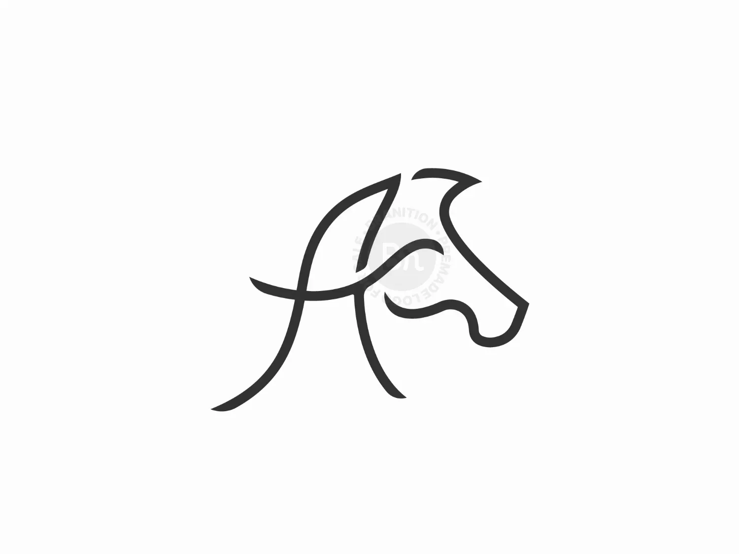 Letter A Horse Logo
