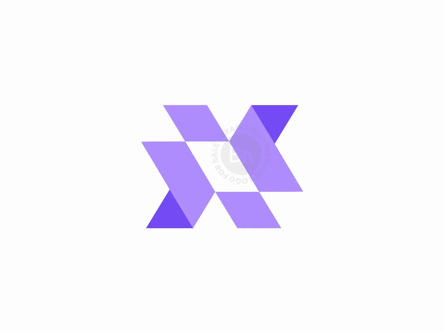 Geometric X Letter Logo Design