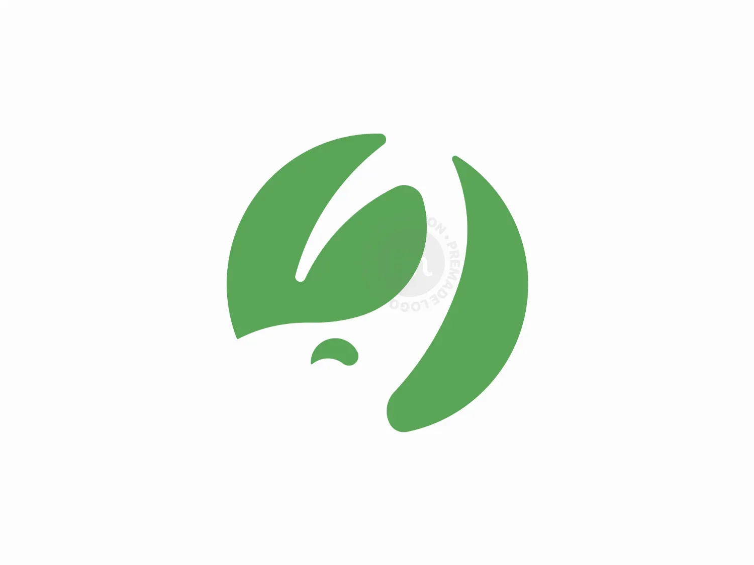 Circle Eco Elephant Leaf Logo