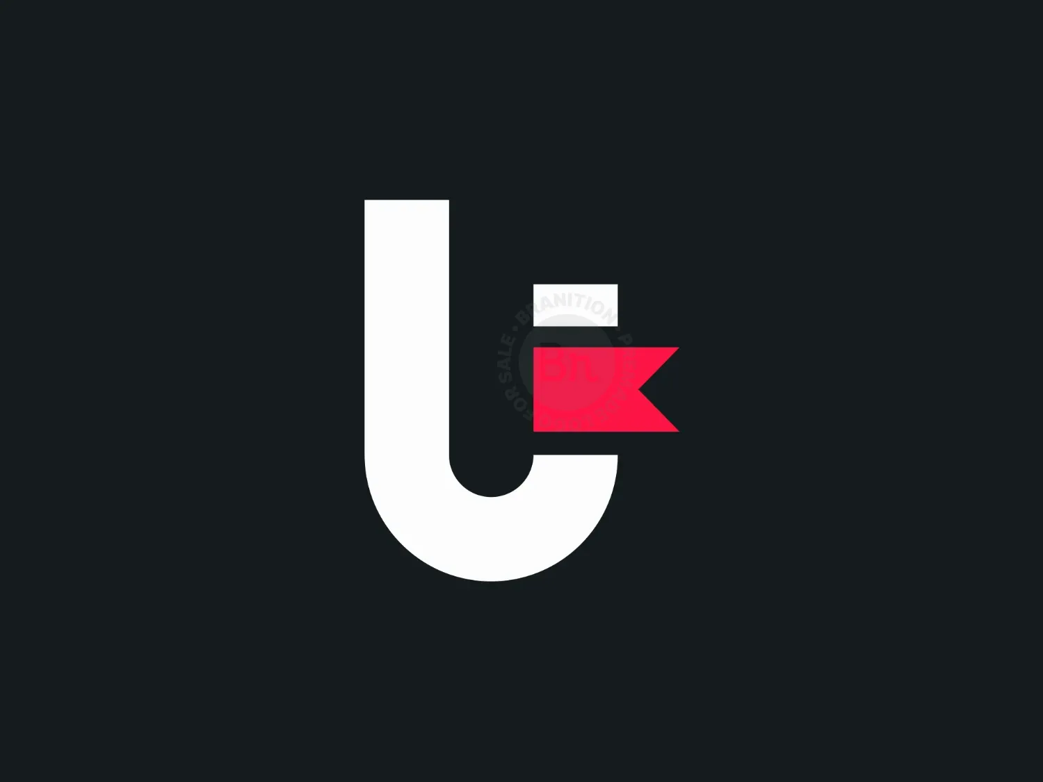 U Letter And Bookmark Logo