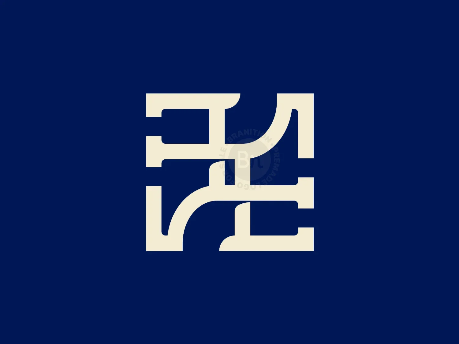 E Letter Ambigram Logo