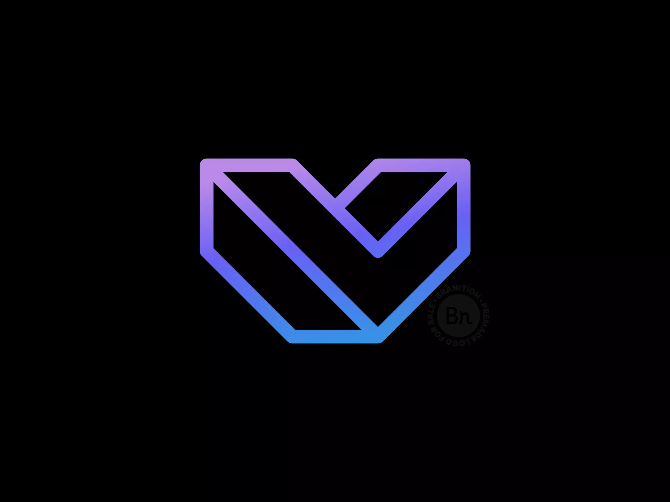 V Letter Initial Logo