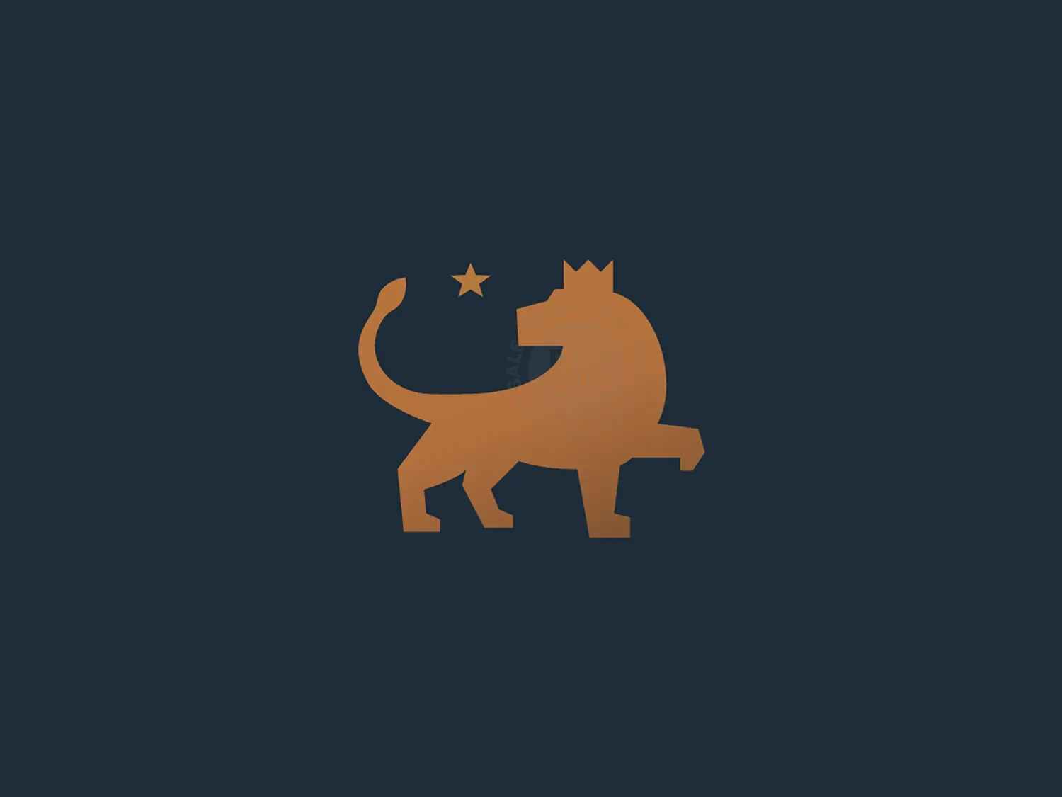 Lion King + Star, Elite Classy Luxury Logo Design Icon
