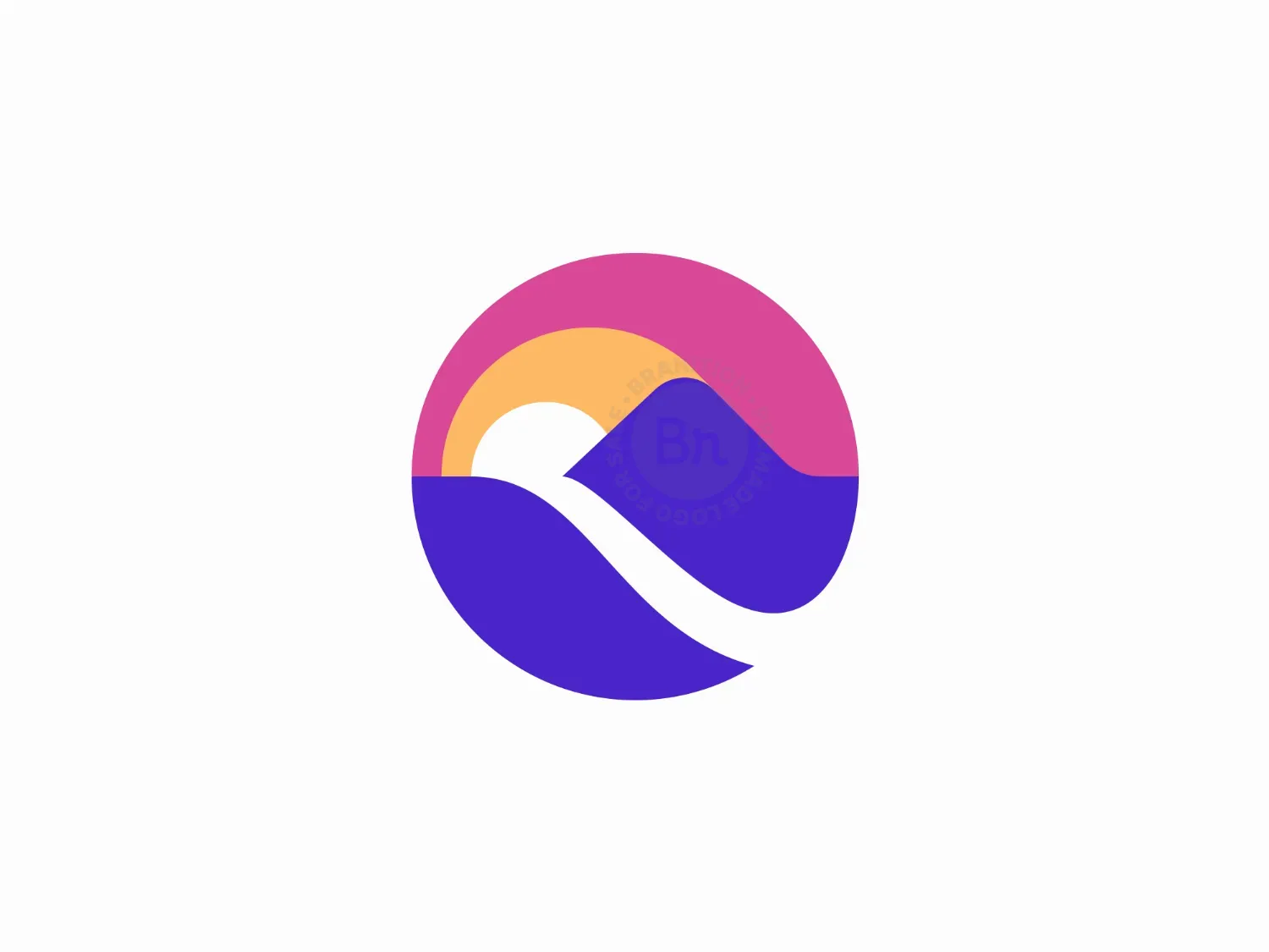 Mountain Sunset Logo Design