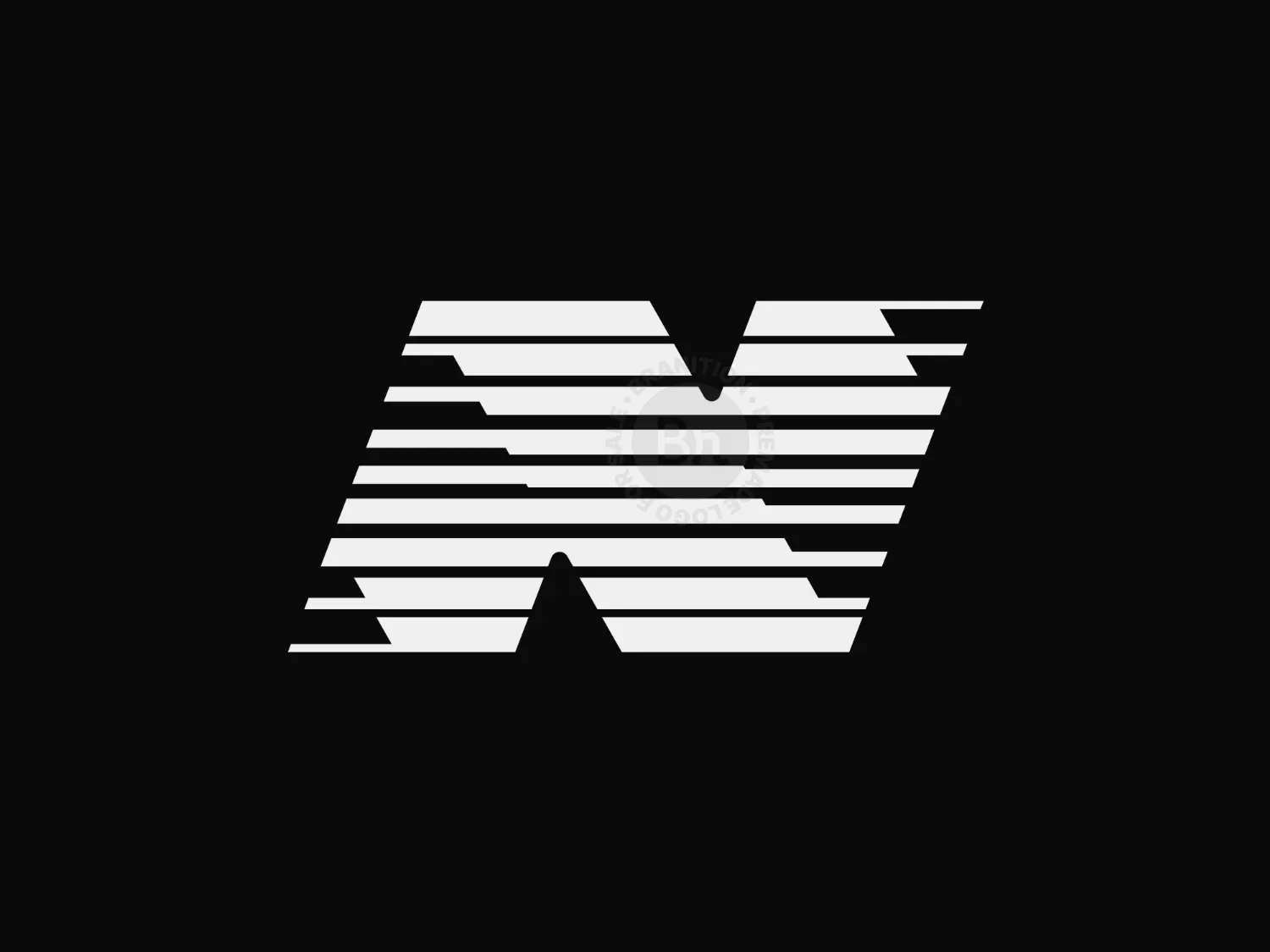 NX - XN Modern Monogram Logo