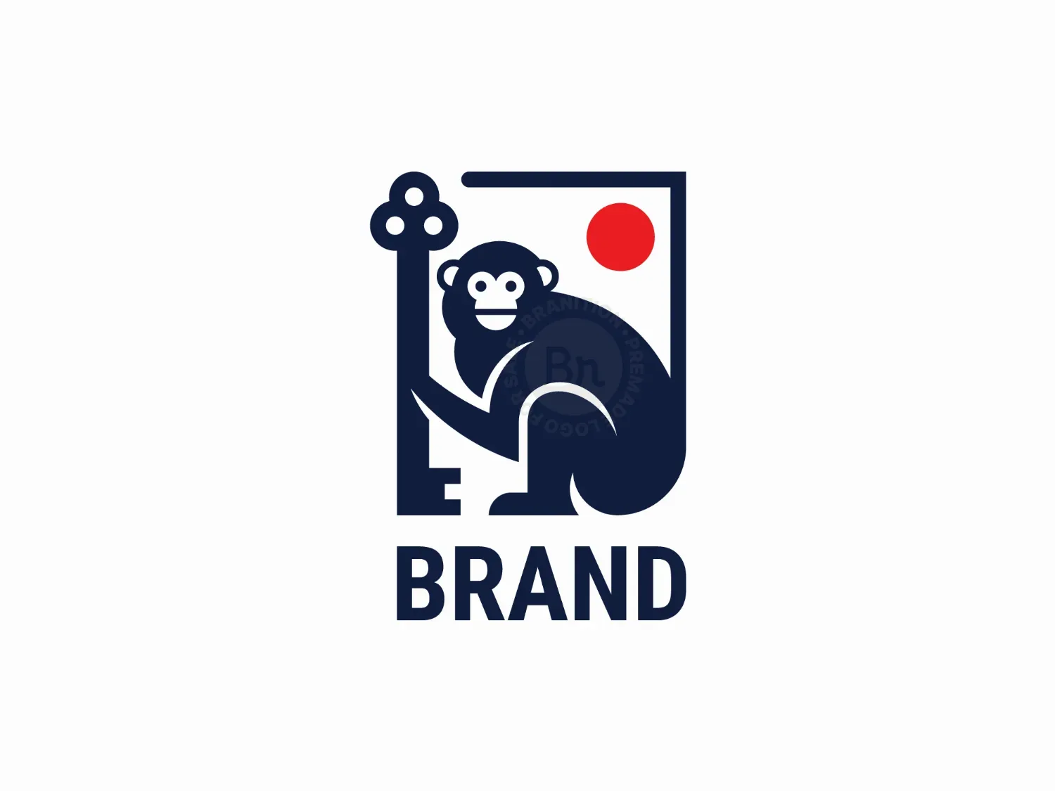 Monkey Logo template Isolated. Brand Identity.... - Stock Illustration  [106625375] - PIXTA