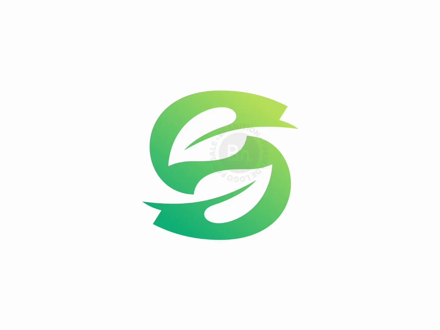 Modern S Leaf Logo