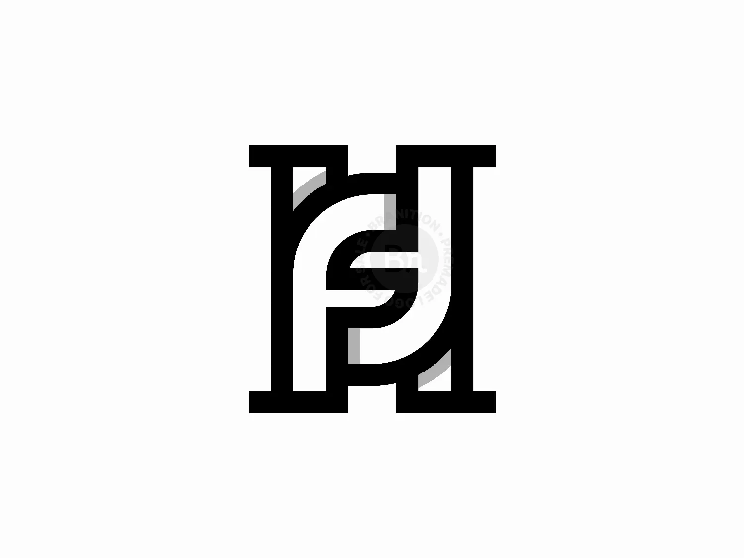 Modern Logo Design, FH Initials – Elegant Quill