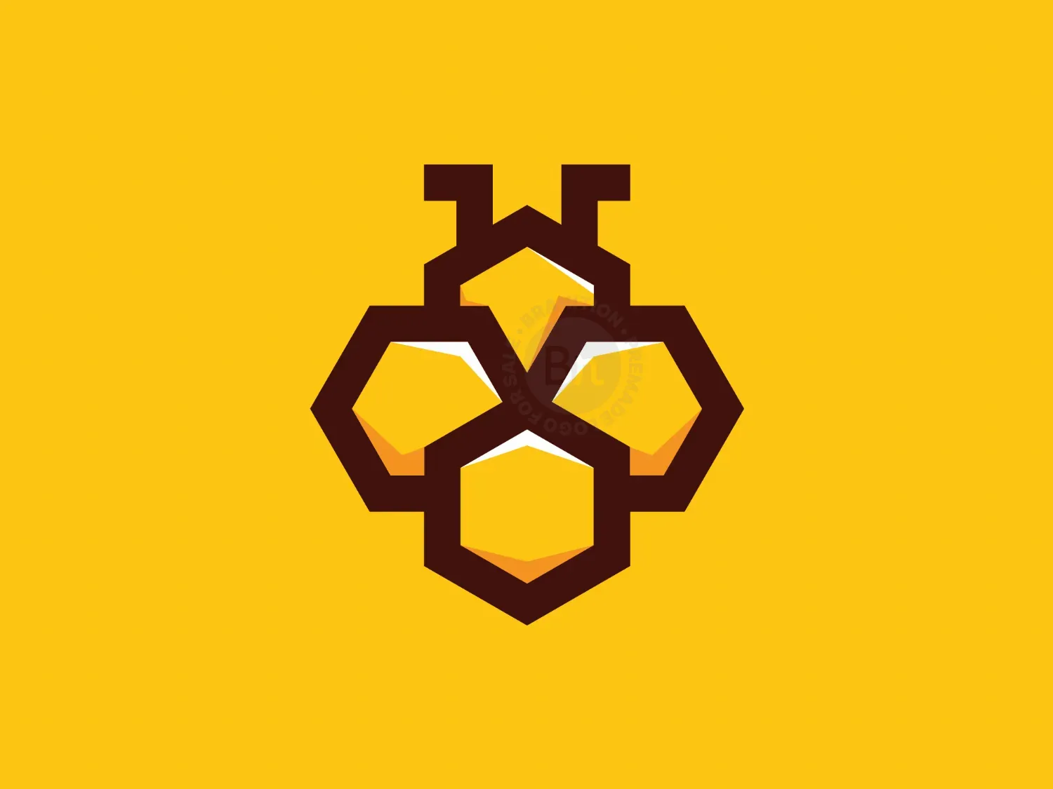 Modern Hexagon Bee Logo