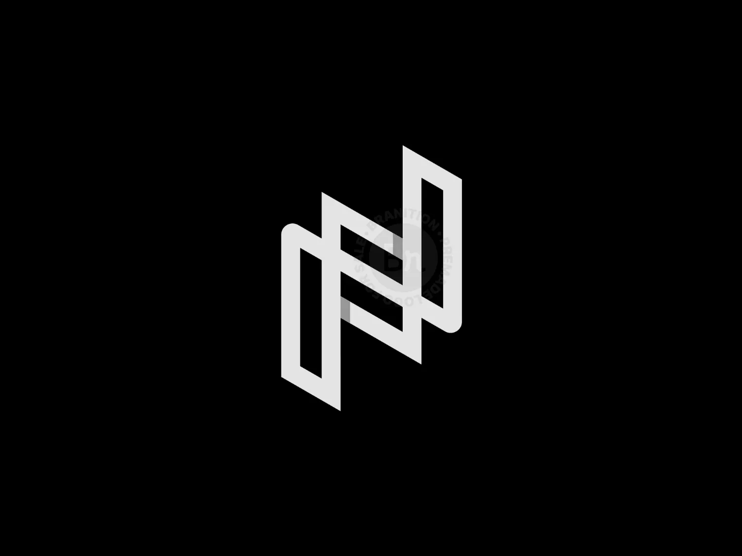 Nf modern letter logo design with swoosh Vector Image