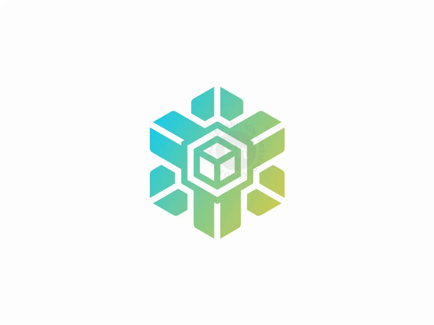 Technology Hexagon Box Logo