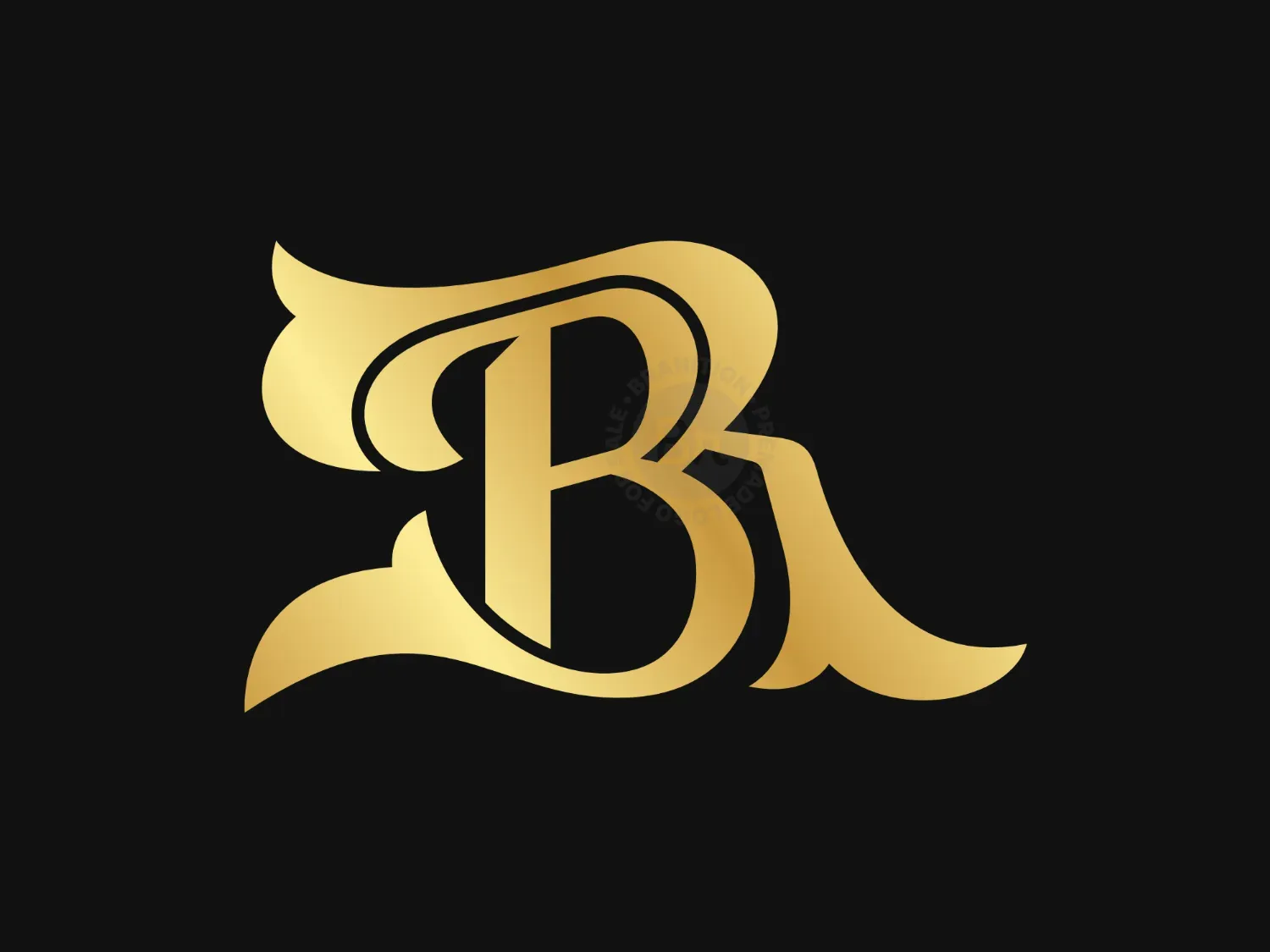 BR Initial Letter Gold calligraphic feminine floral hand drawn heraldic -  stock vector 3037825 | Crushpixel