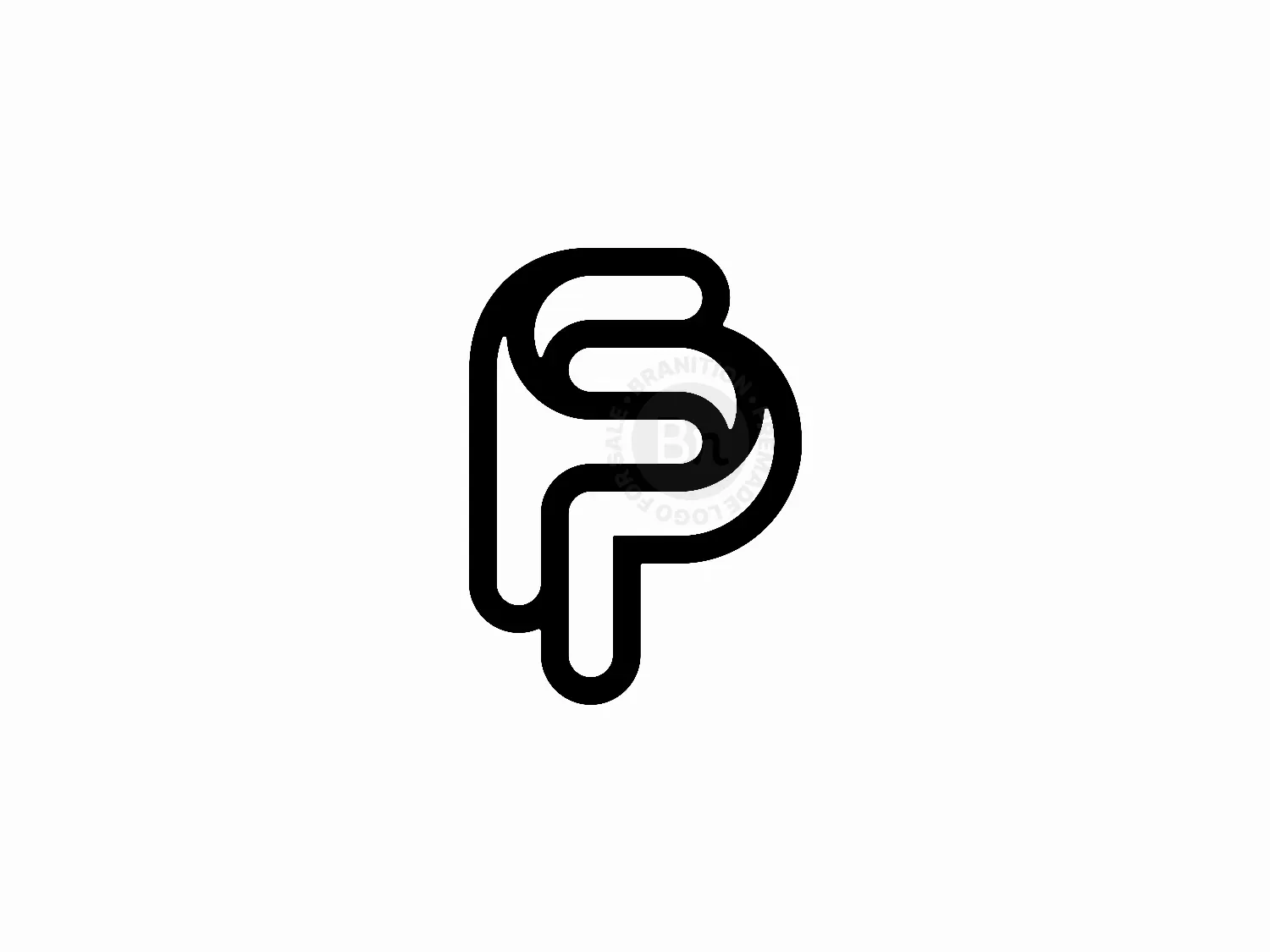 Monogram PF Logo Design Graphic by Greenlines Studios · Creative Fabrica