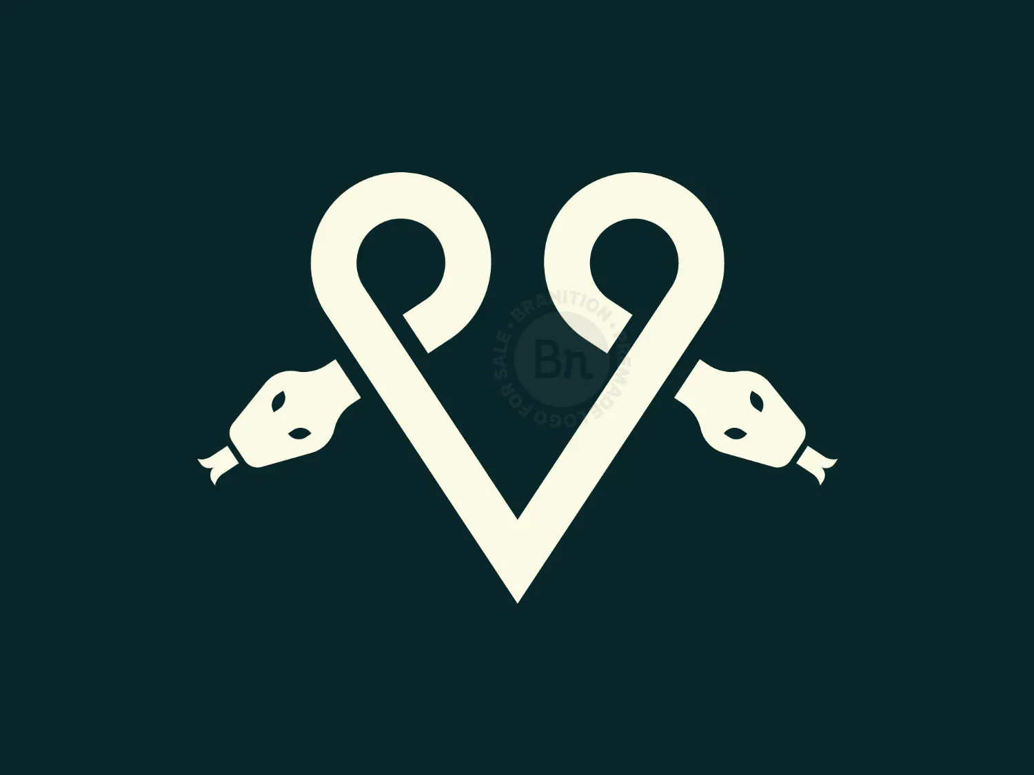 Bold Letter V With Snake Logo