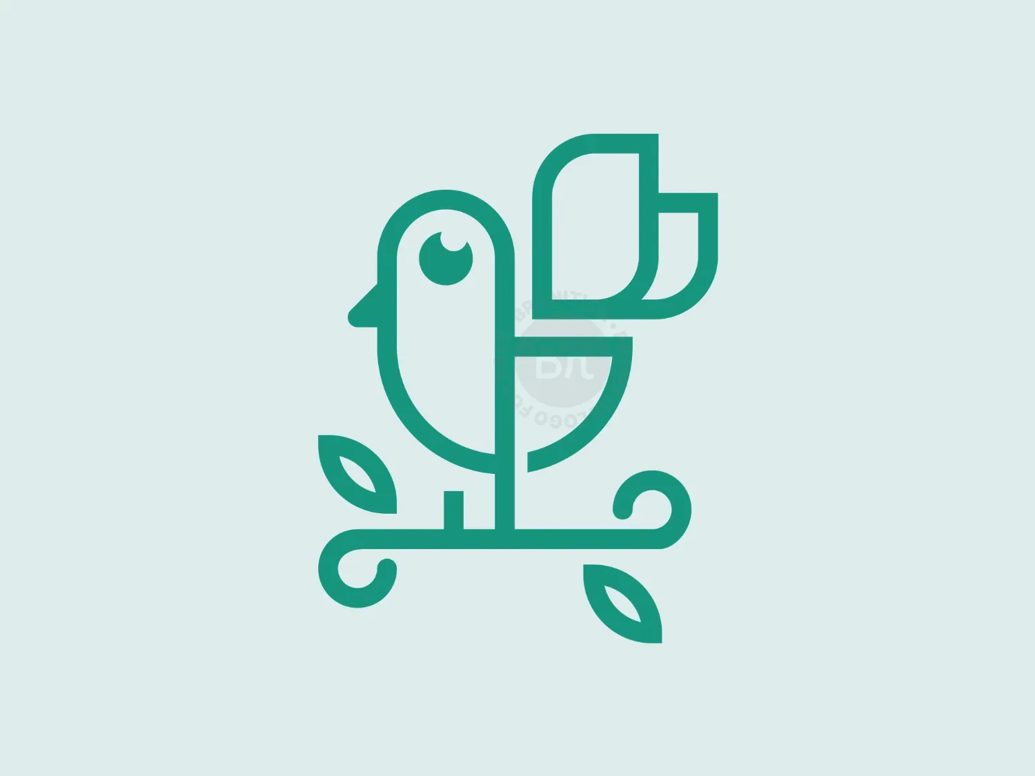 Minimalist Nature Bird Logo