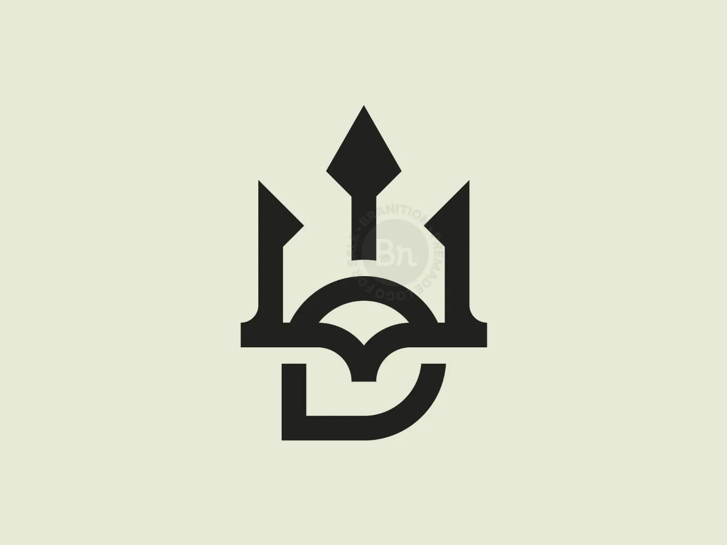 Abstract Trident Owl Logo