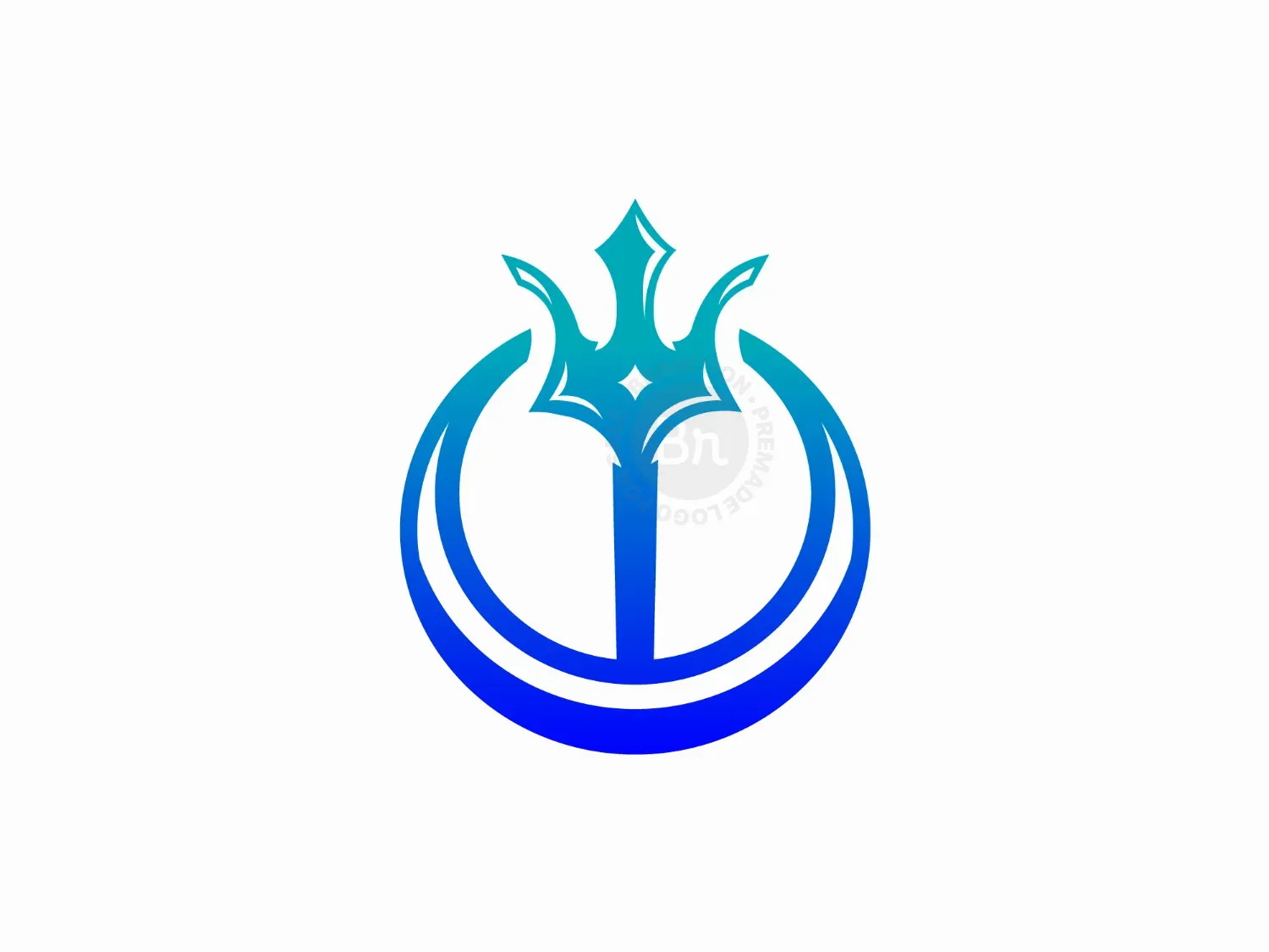 Trident Crescent Moon Logo