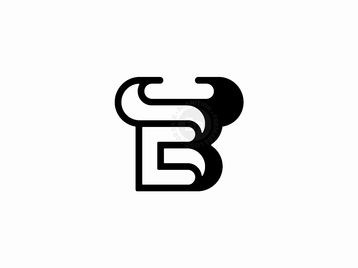 Letter BC CB Bull Logo