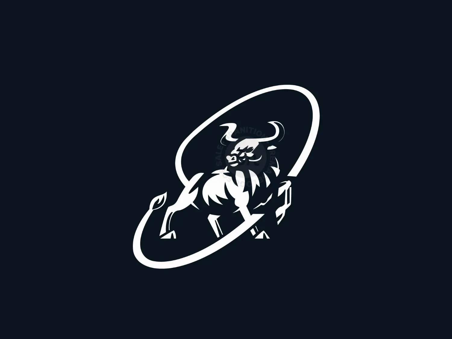 Bull logo design concept for company Royalty Free Vector