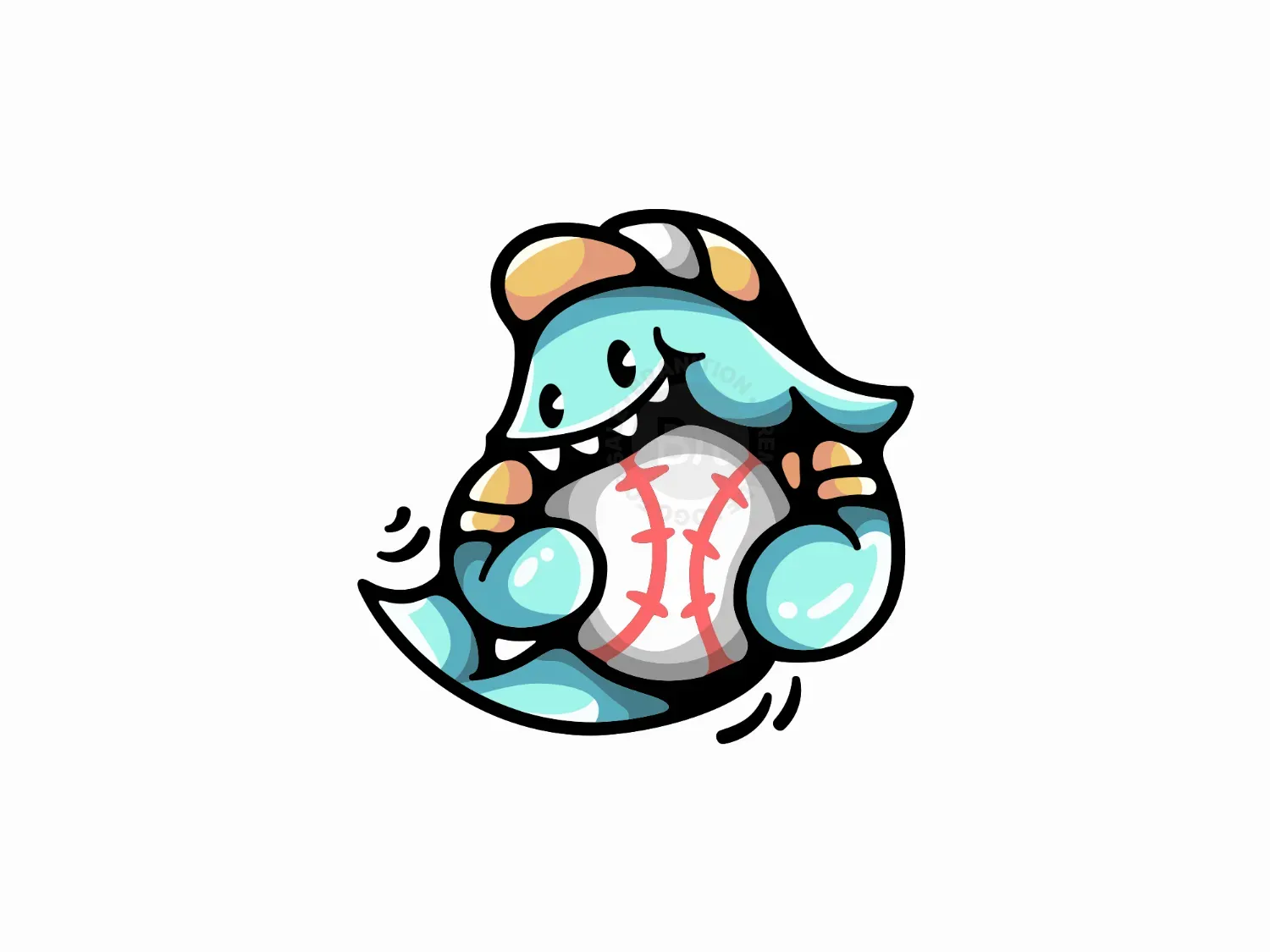 Shark Baseball Ball Logo