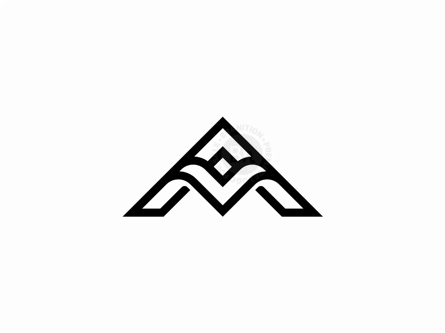 AM Or MA Monogram Logo