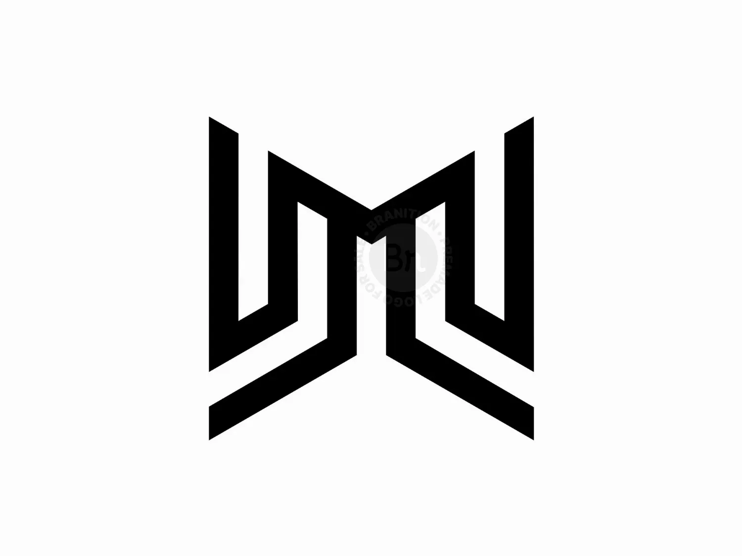 Minimalist Letter M, MW Or WM