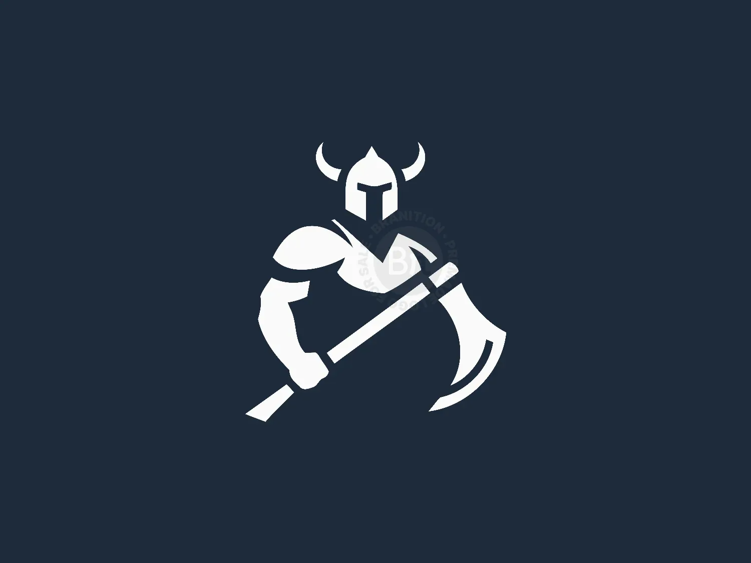 Minimalistic Viking Warrior Logo