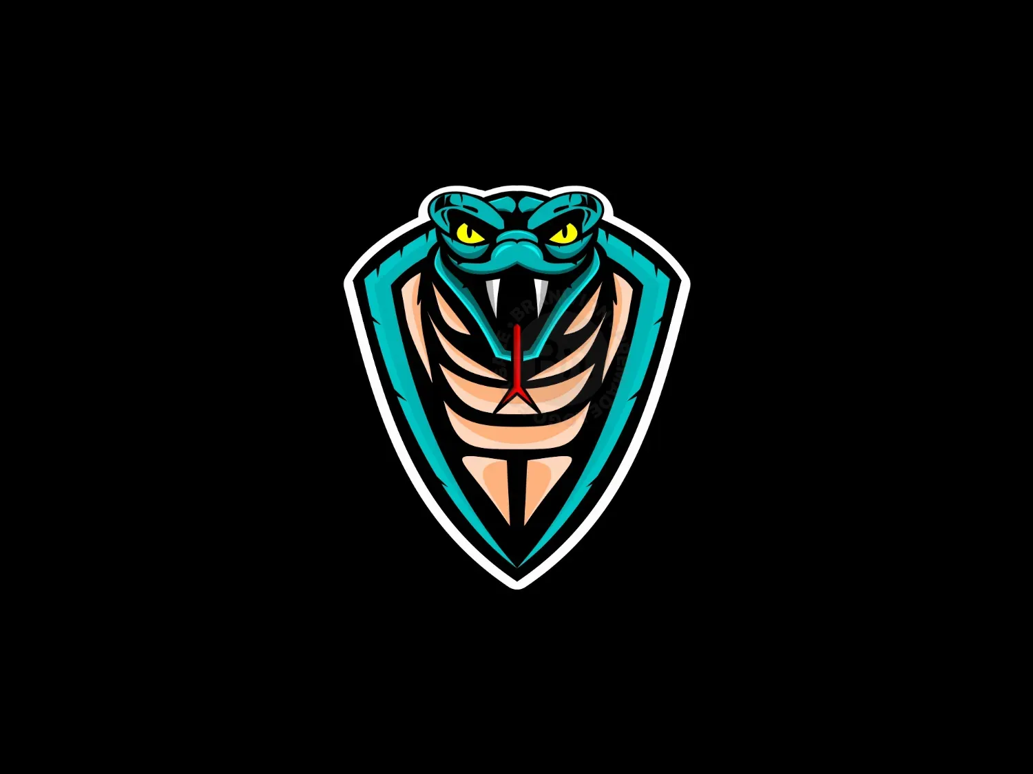 King cobra head mascot logo design Royalty Free Vector Image