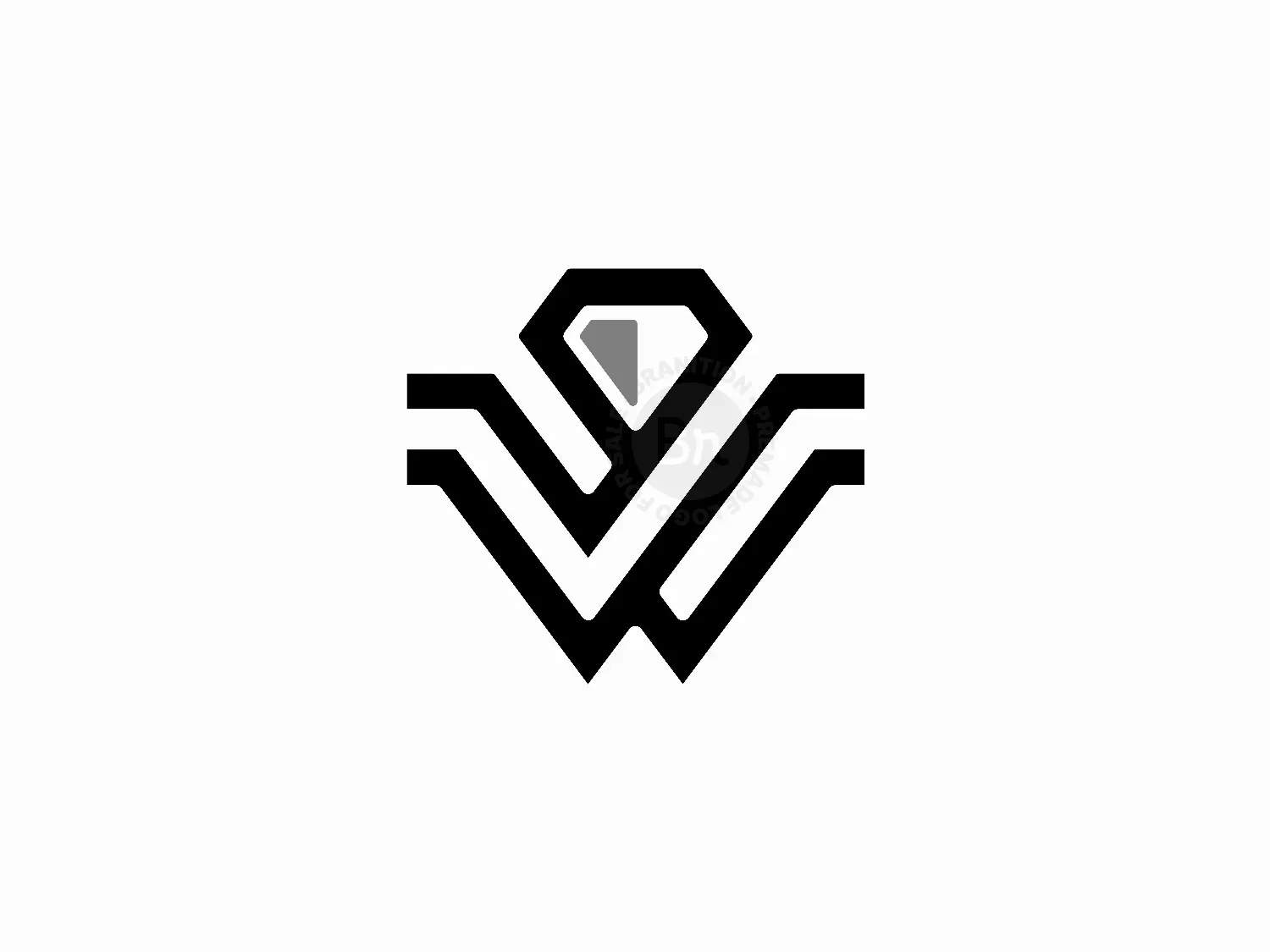 Letter W Diamond Logo