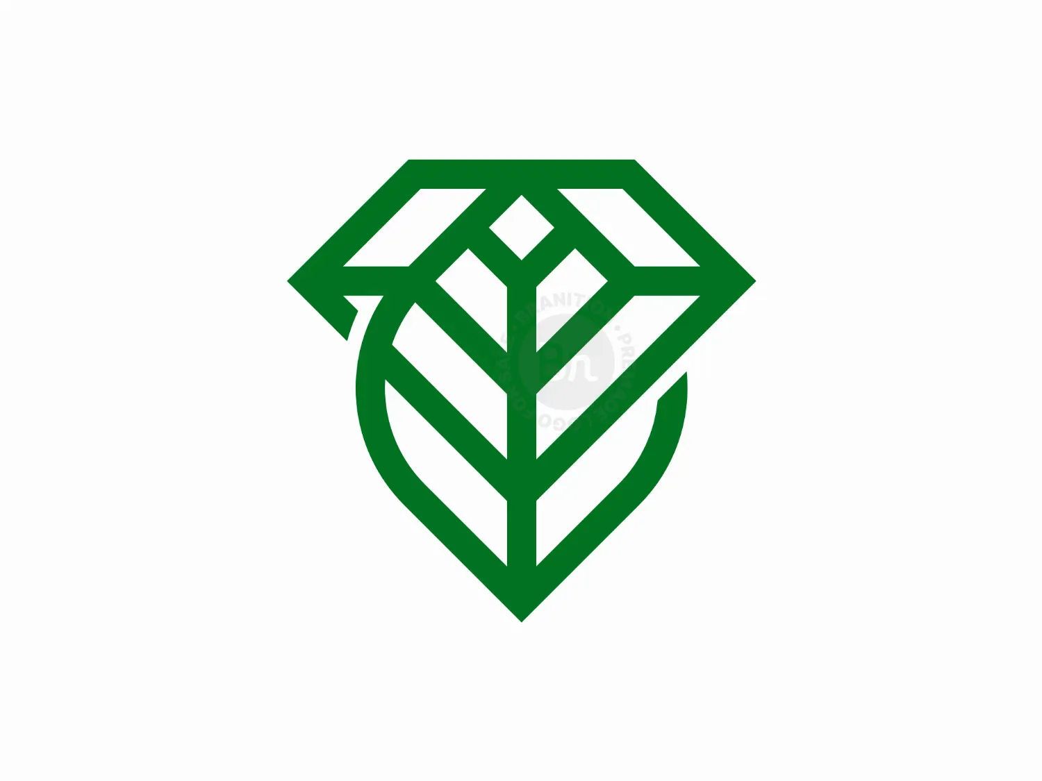 Modern Diamond Leaf Logo