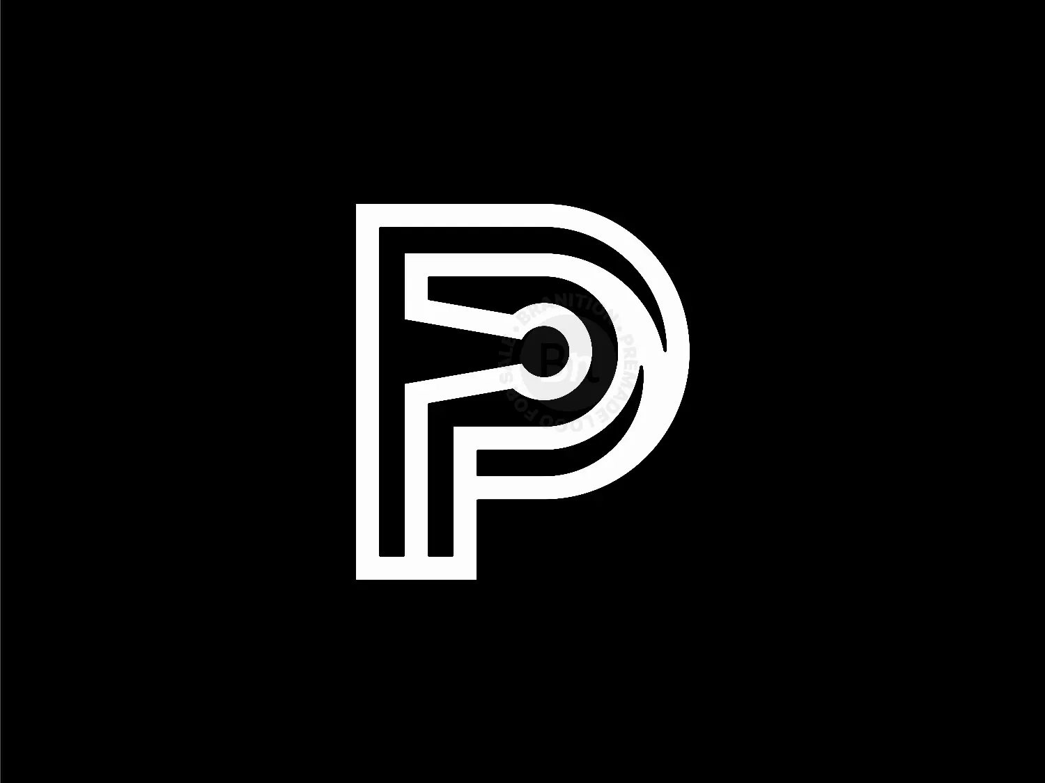 letter p line logo logo 2