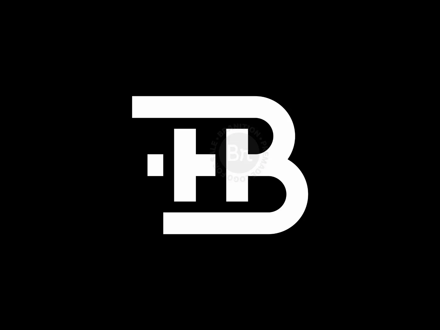 Simple HB Or BH Letter Initial Logo