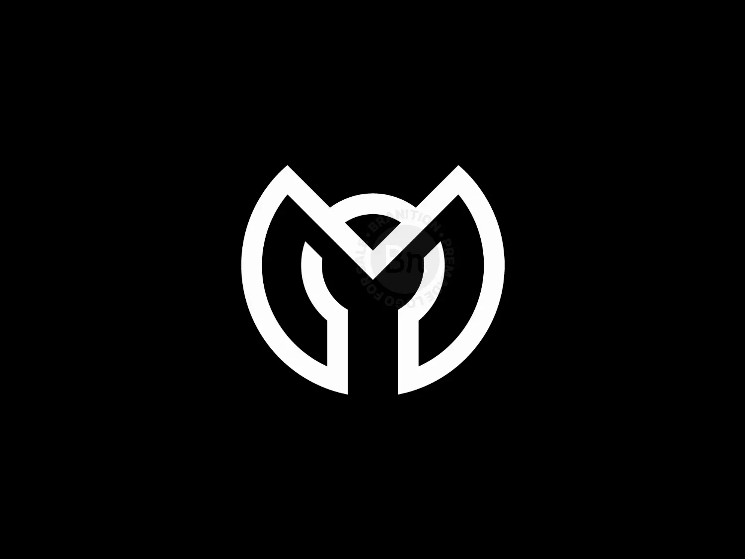 Letter M Keyhole Logo