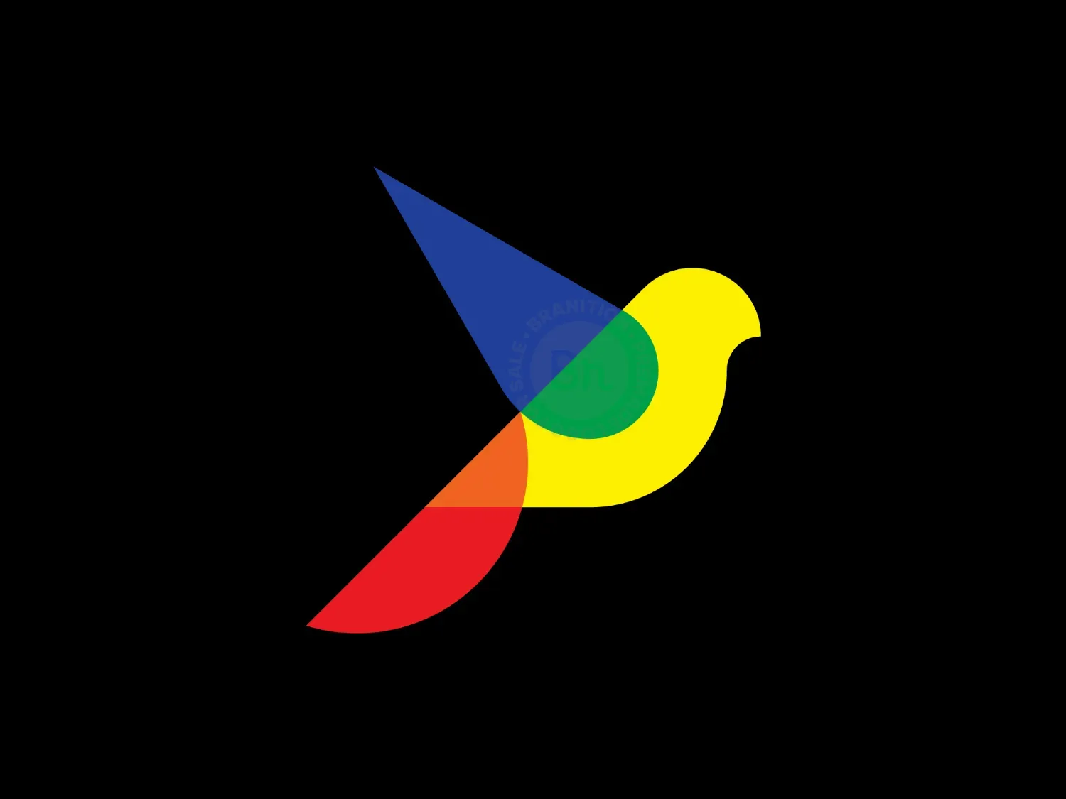 Geometric Colourful Bird