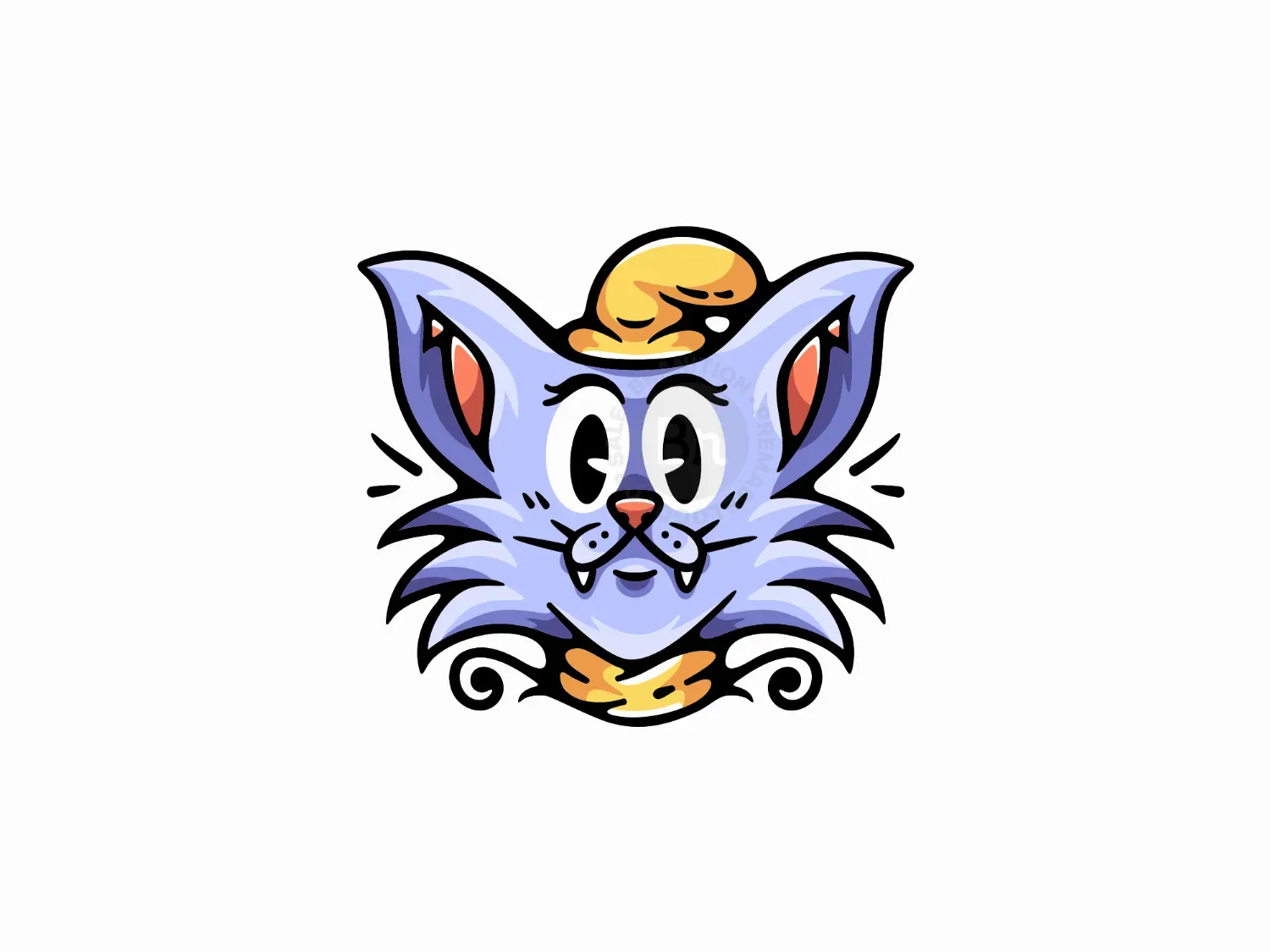 Cat Winter Mascot Logo