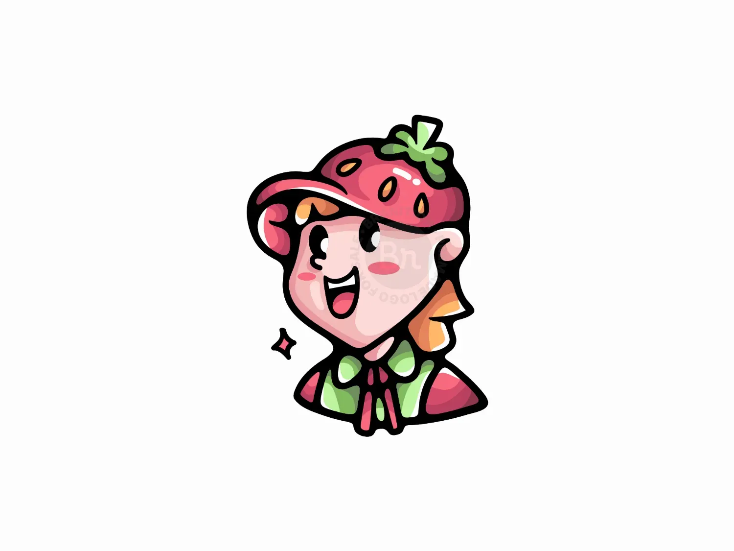 Strawberry Hat Kids Logo