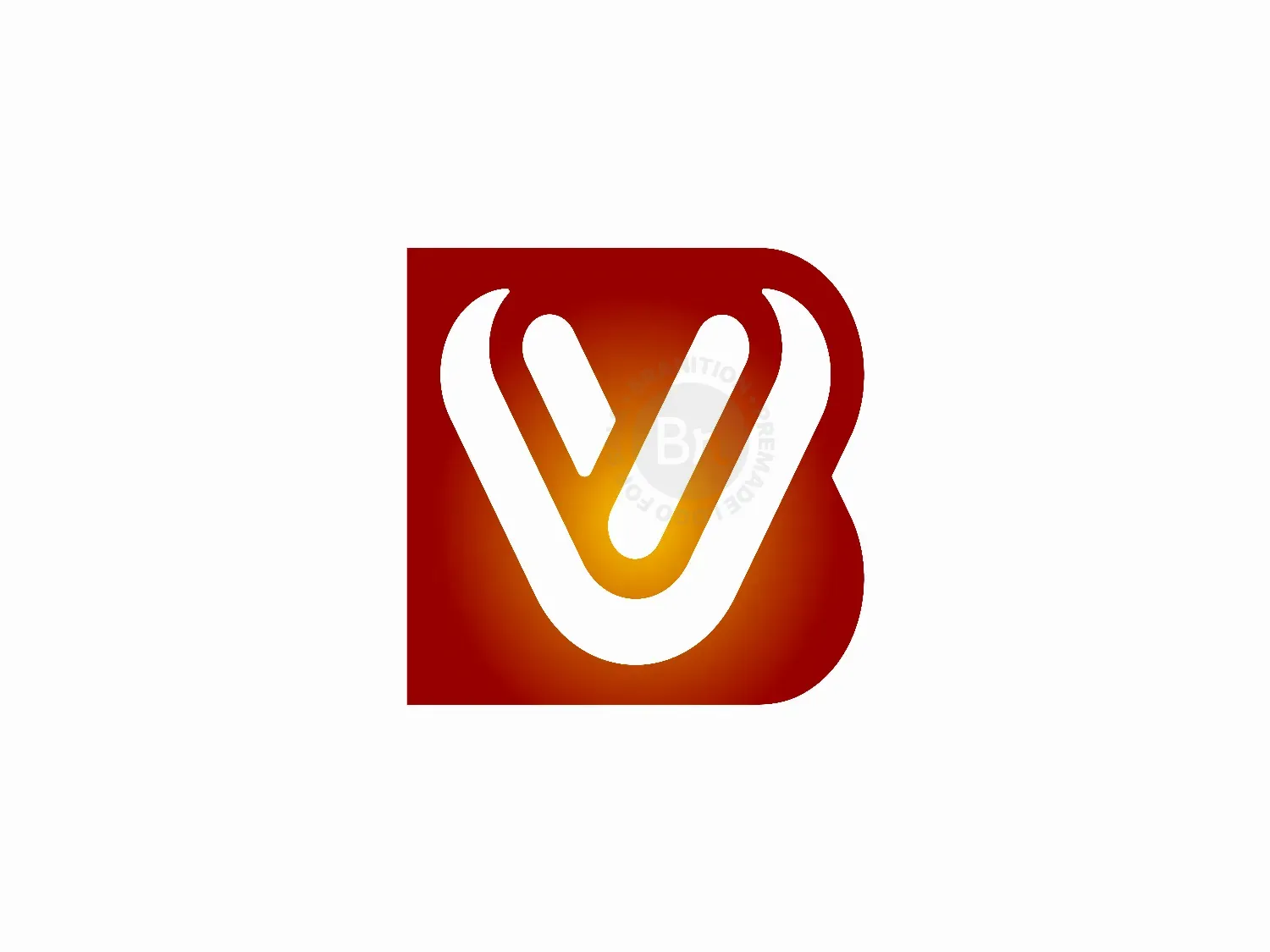 Vb modern letter logo design with swoosh Vector Image
