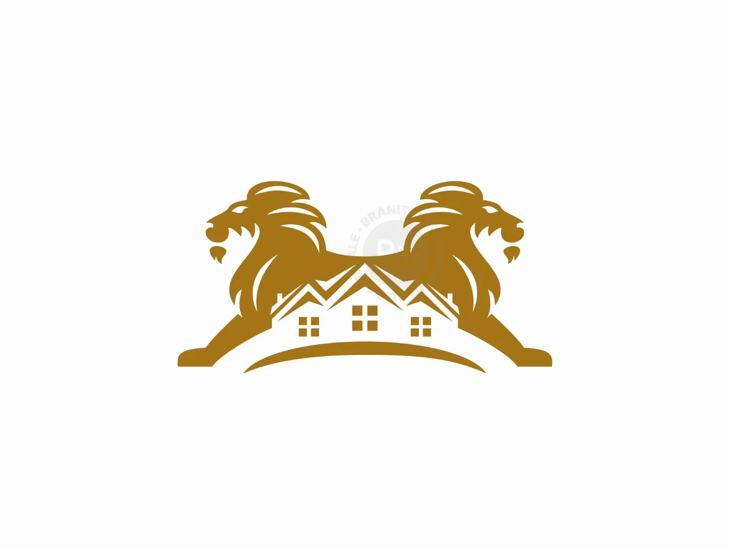 Twin Lion With Home Logo
