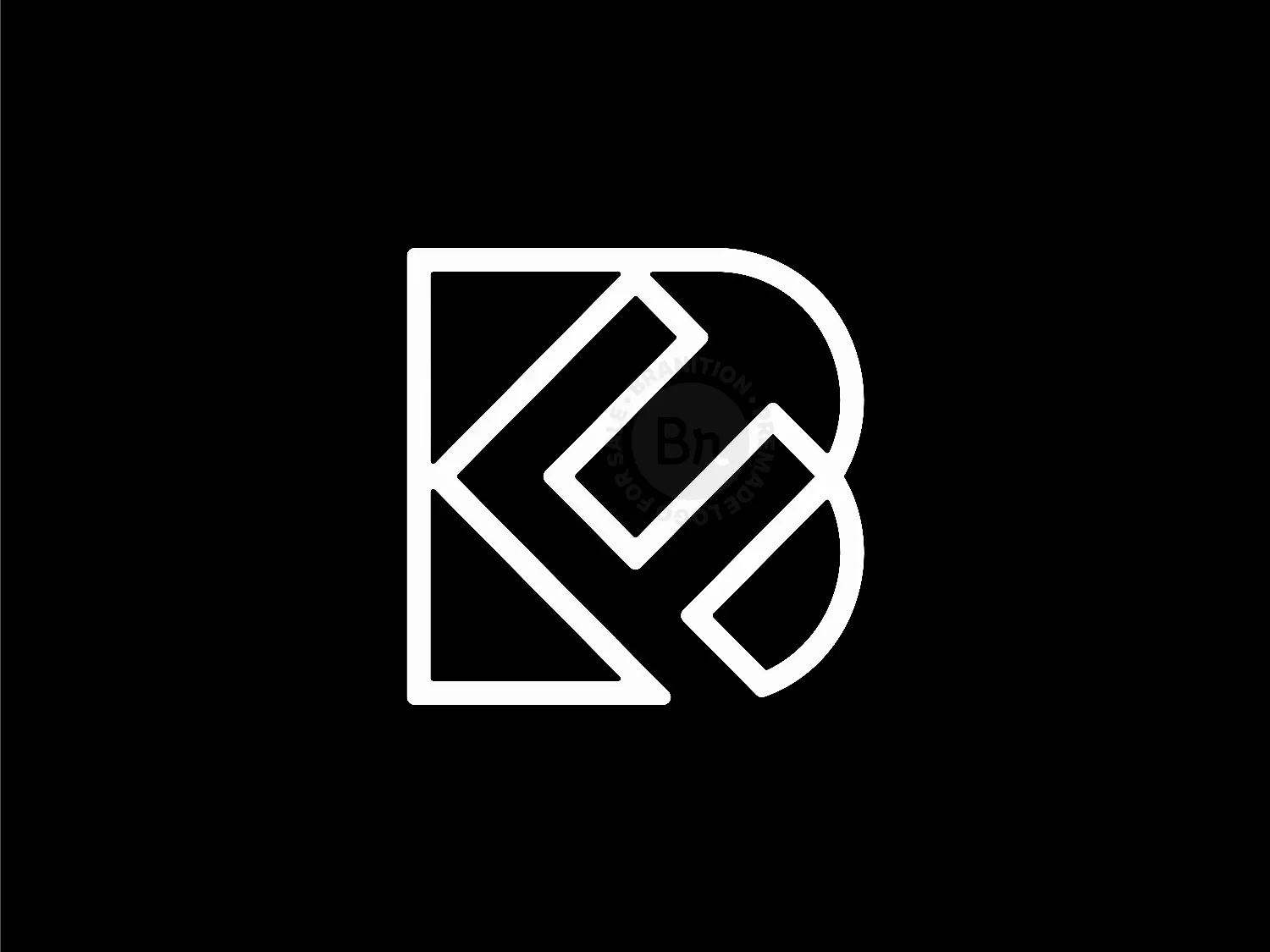 Initial BF Letter FB Logo