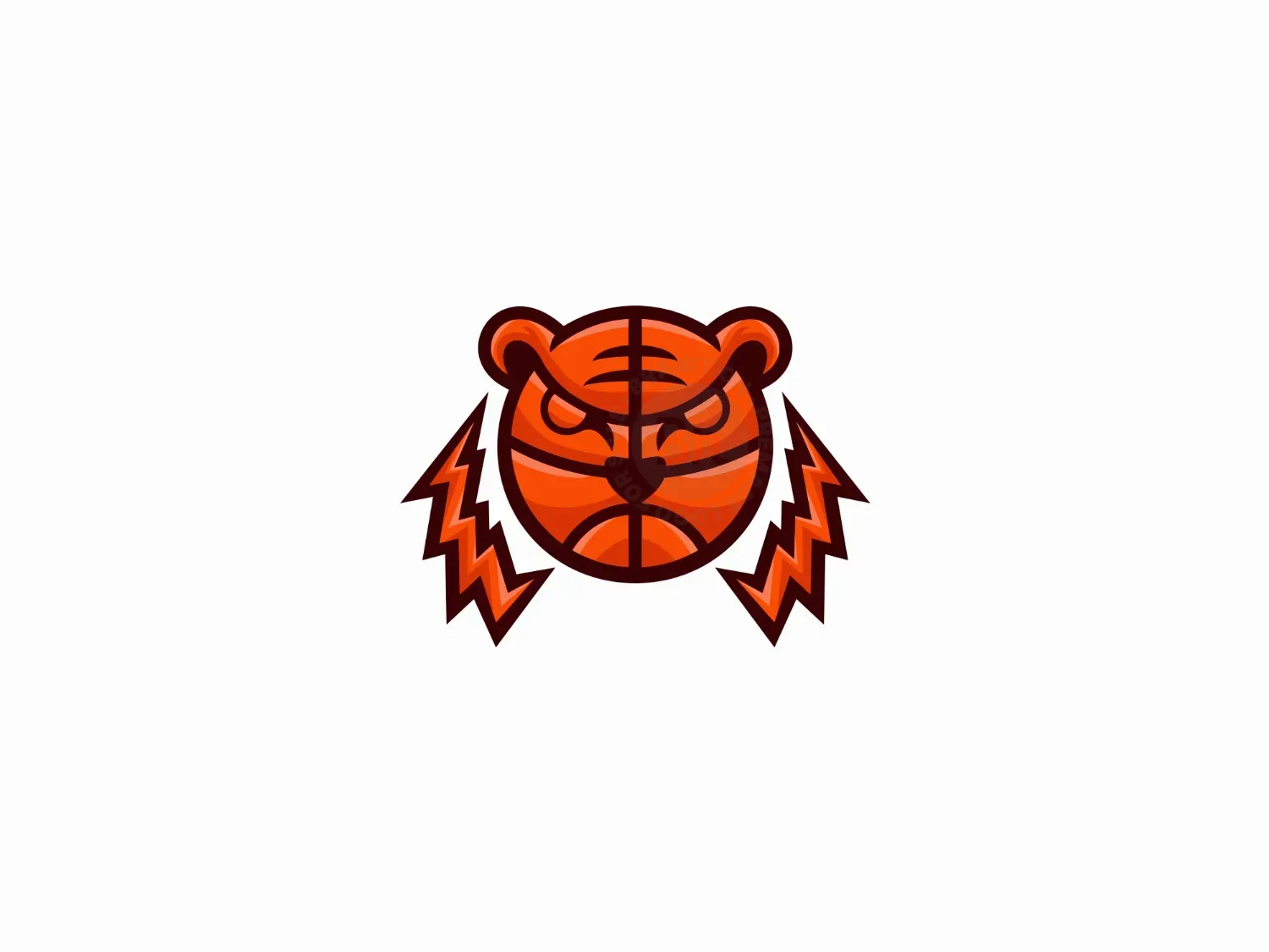 Tiger With Basketball Logo