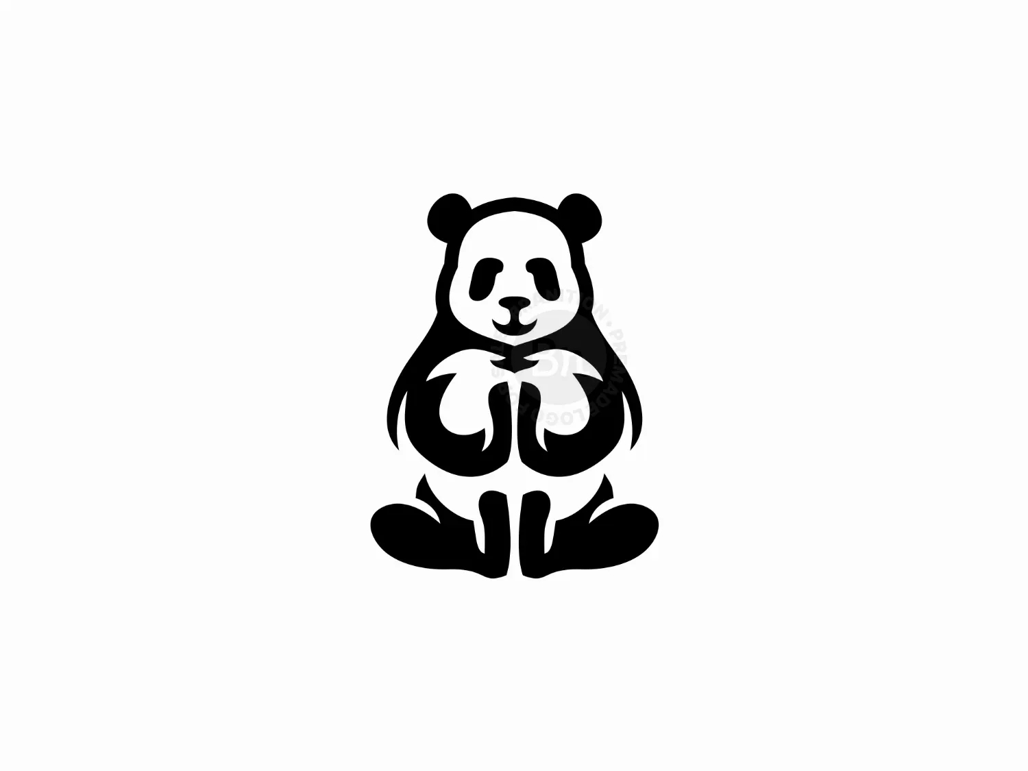 A set of pandas engaged in yoga. Black and white pattern on a transparent  background Stock Vector by ©Haosame 166916366