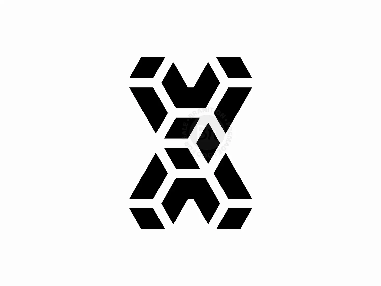 Letter X Cube Logo