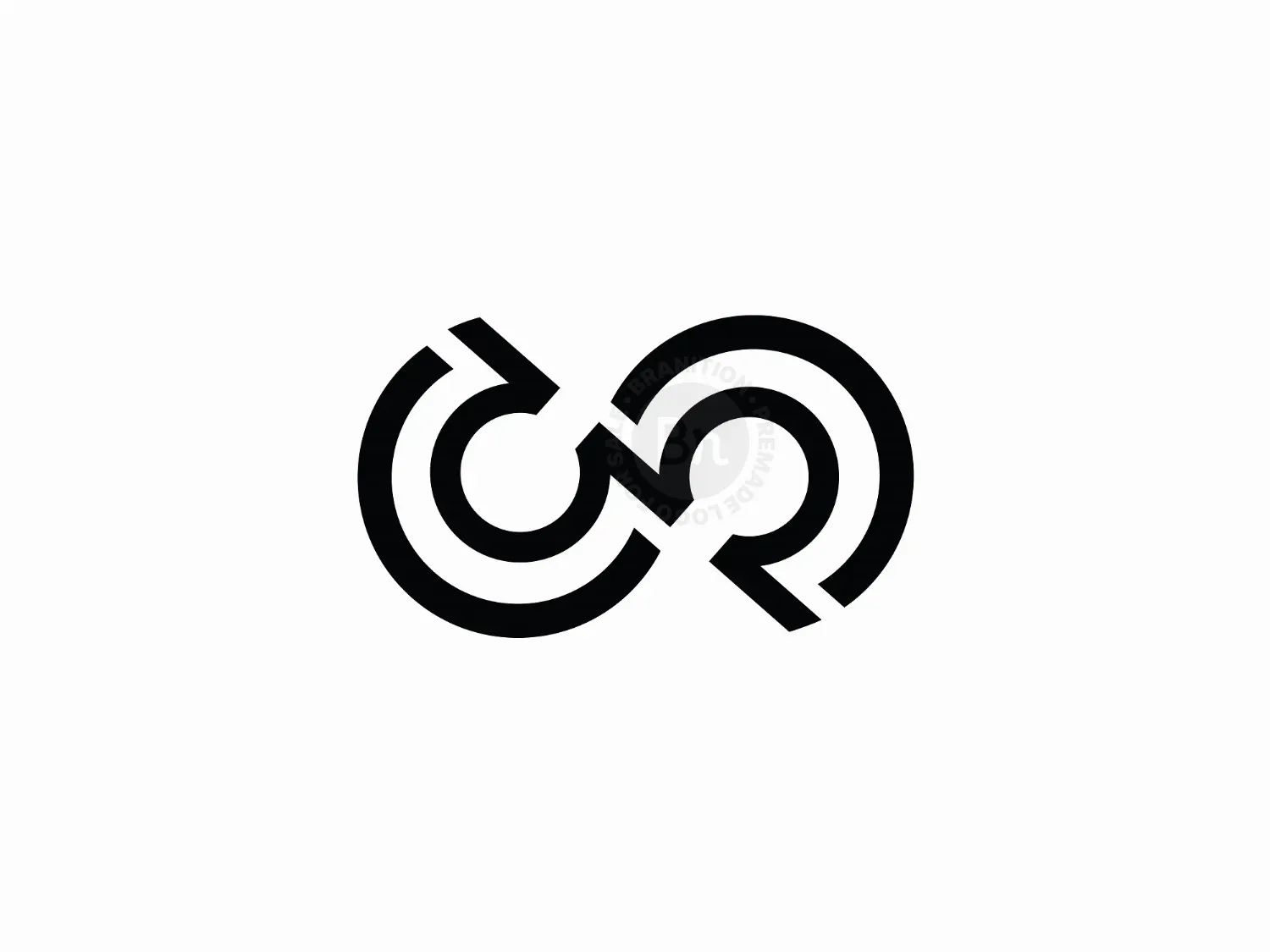 Omega Letter N Infinity Logo