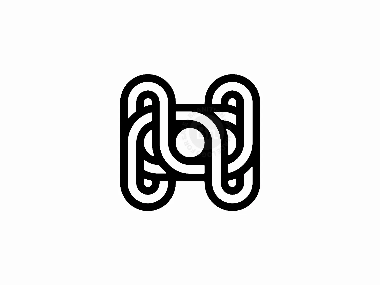 Letter H Celtic Knot Logo