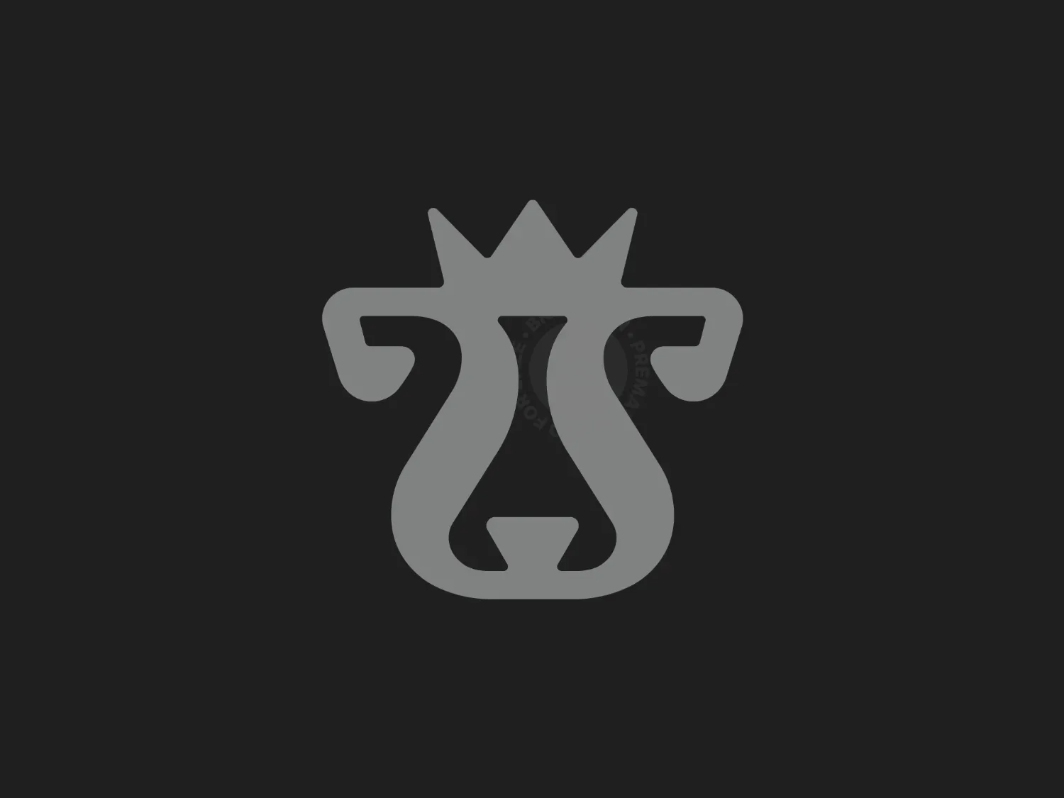 Dog King Face Logo