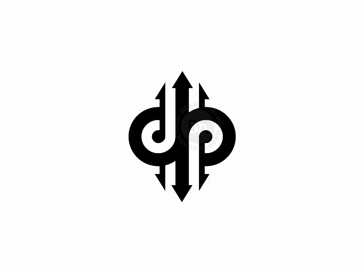 Letter DP PD Trident Logo