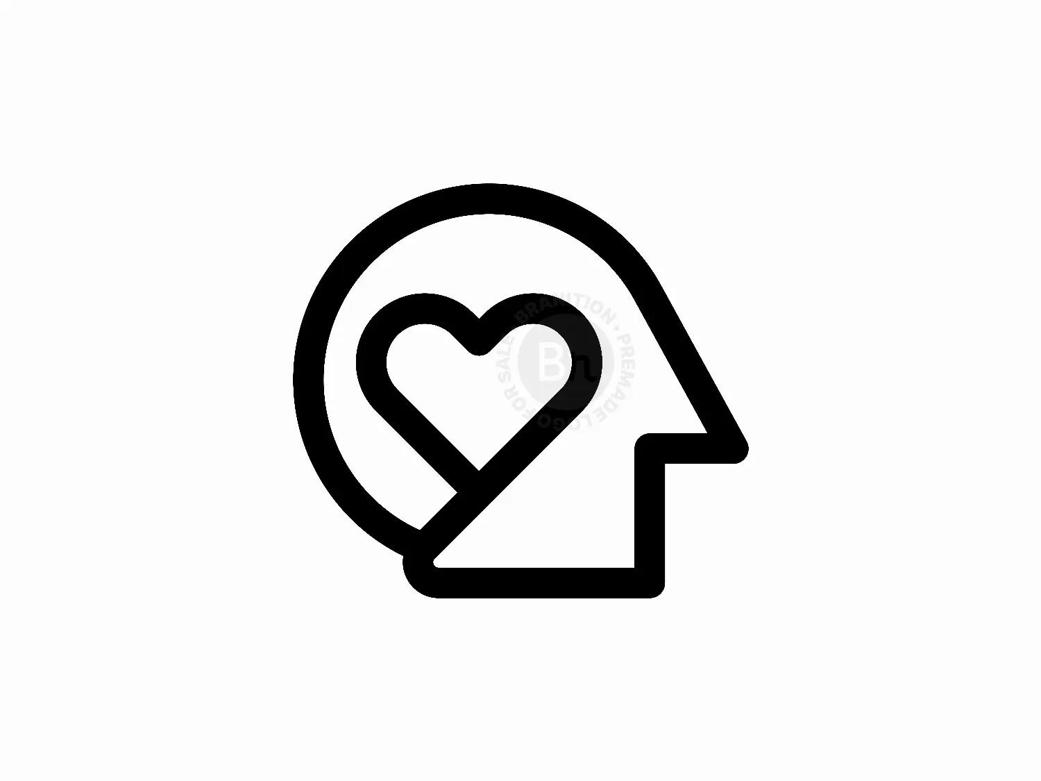 Heart, Head, Hypnosis, Health Care Logo