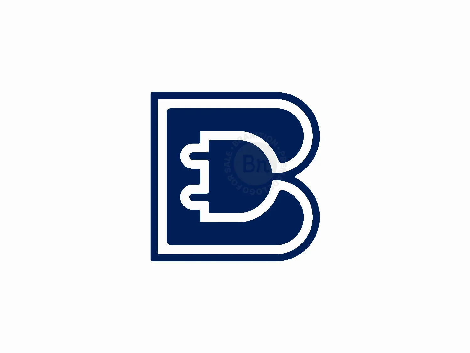 Letter B Power Plug Logo