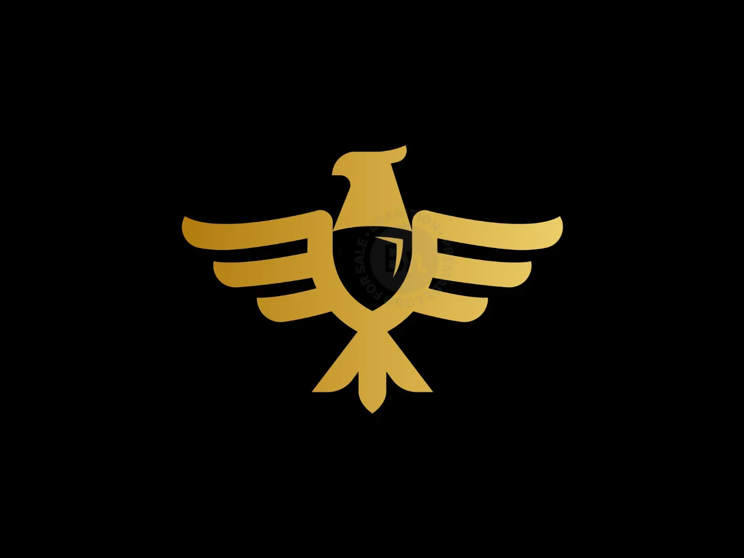 Eagle Or Falcon Shield Logo